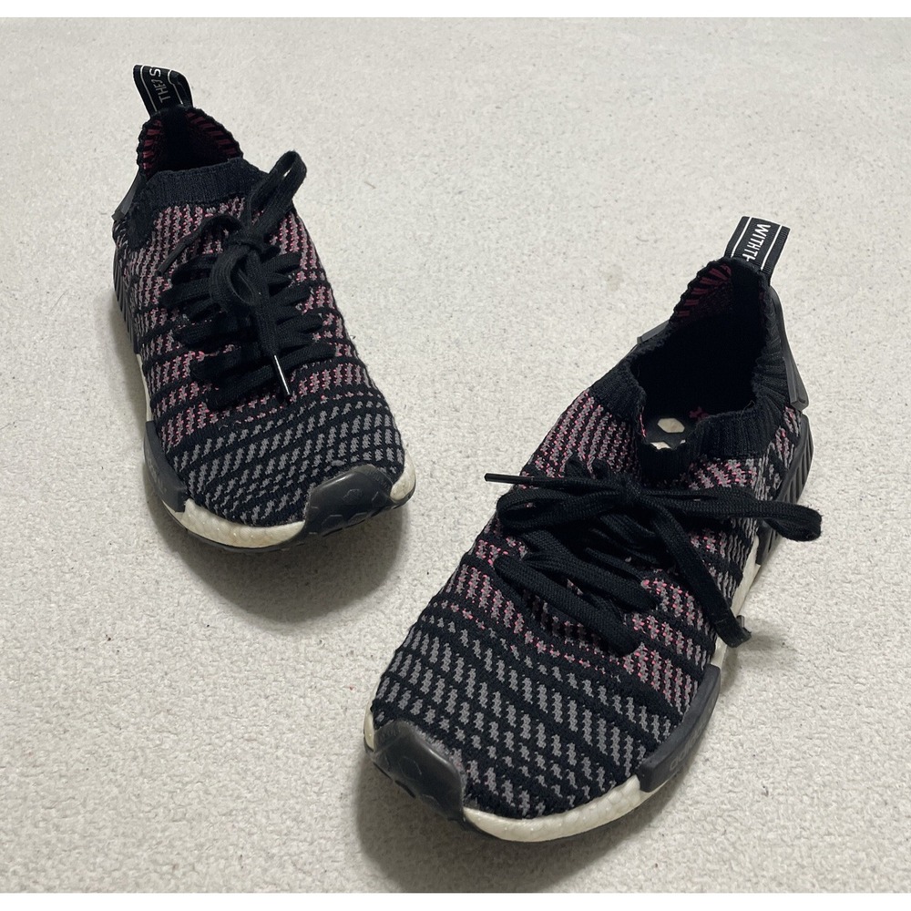 adidas Sneakers Men's Size 7.5 Solar Pink Primeknit Athletic Shoes